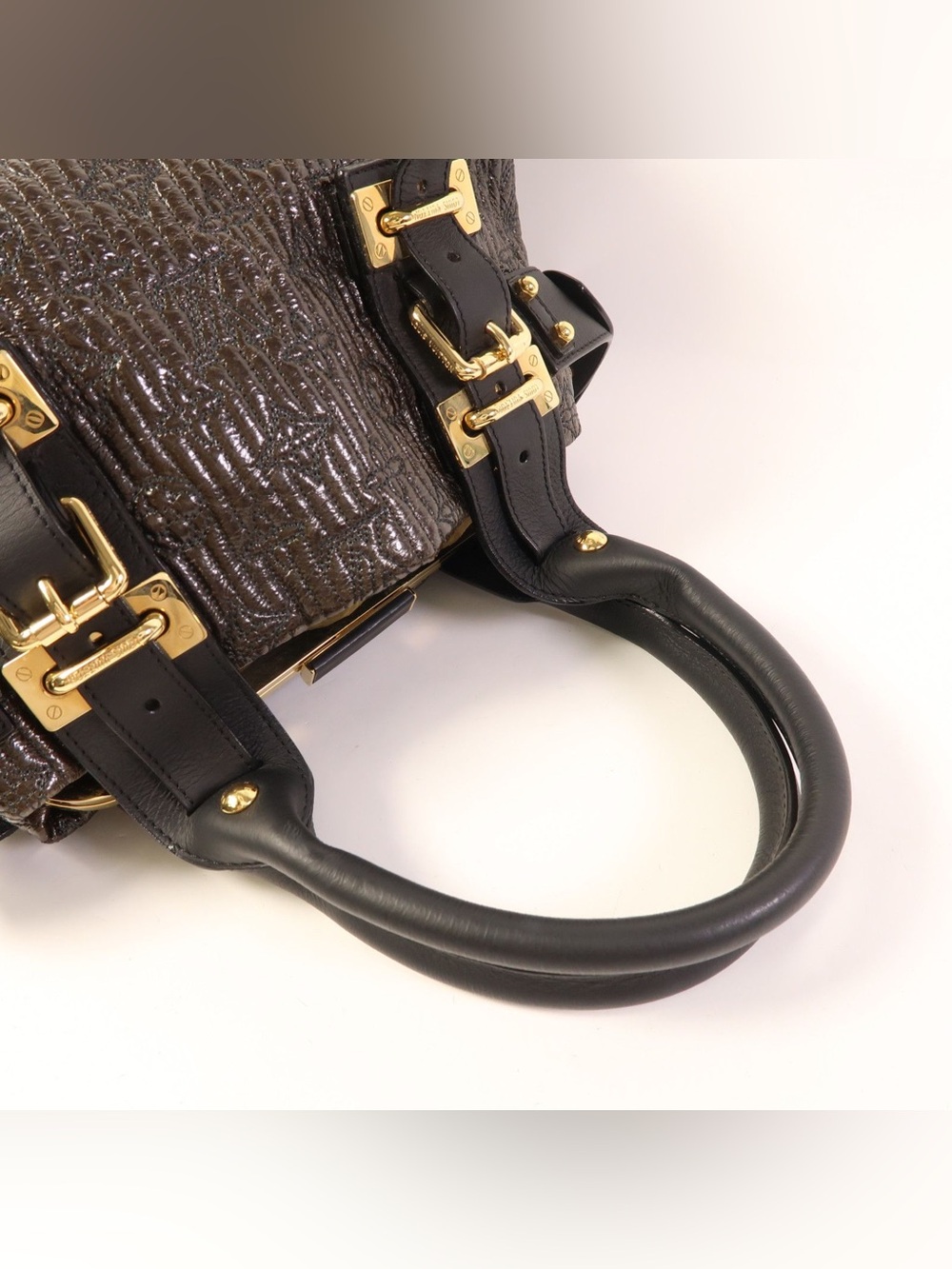 ✨🛍️ Louis Vuitton Black & Dark Brown Monogram Motard Biker Bag Limited Edition - Picture 6 of 9